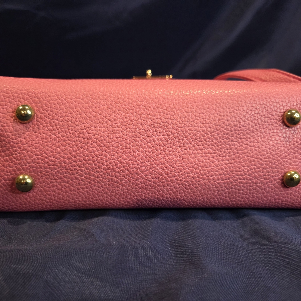 Pink Leather Top-Handle Crossbody Bag - Picture 3 of 7